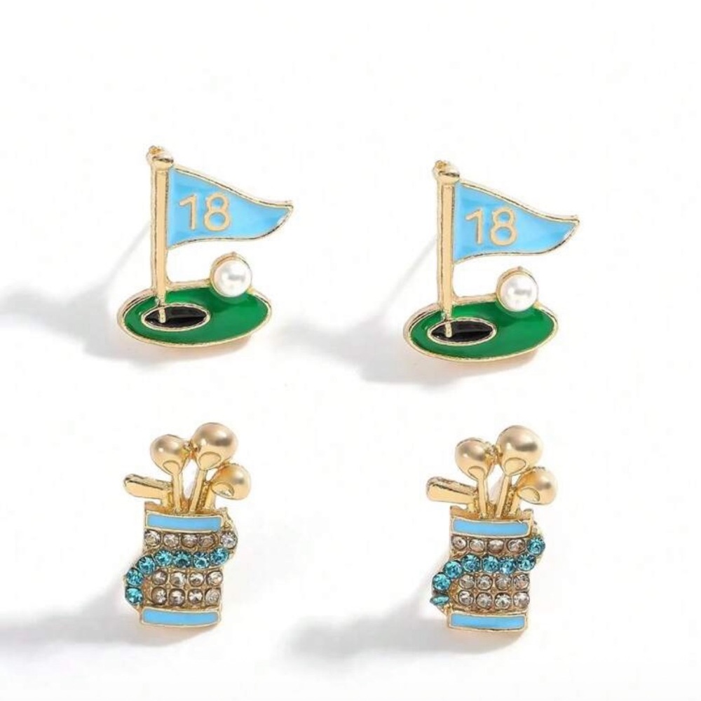 ⛳️ Golf Earrings ⛳️ - Picture 1 of 4